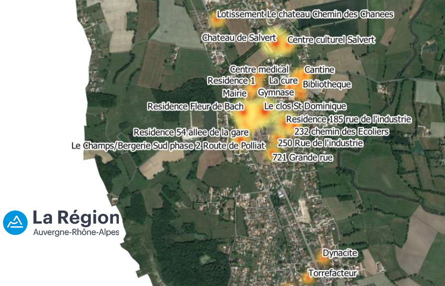 Illustration du réseau de chaleur urbain (RCU) à Attignat
