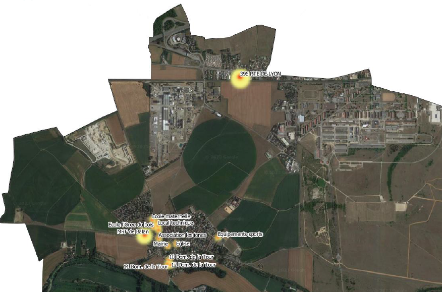 Illustration du réseau de chaleur urbain (RCU) à Balan